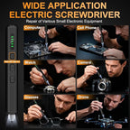 Mini Electric Screwdriver, 3.7V Precision Screwdriver Set Cordless Screwdrivers Rechargeable 72 In 1 Magnetic Bit Repair Tech Tool Kit for Electronics Computer Phone Laptop Camera RC Car Watch Glasses