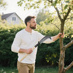 Sickle Garden Tool，22" Steel Machete Heavy Duty for Cutting Trees,Machete for Yard Work with Wooden Handle