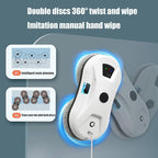 Lntelligent Water Spraying Window Cleaning Robot Fully Automatic AI Path Planning Remote Control Glass Cleaning Robot 3 Cleaning Modes Anti Slip System (White)