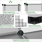 C&AHOME Cube Storage Organizer, 6-Cube Shelves Units, Closet Cabinet, DIY Plastic Modular Book Shelf, Ideal for Bedroom, Living Room, Office, 36.6" L x 12.4" W x 36.6" H Grey UPCS06G