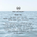 Muse Apothecary Home Ritual Active Odor Eliminator Spray - Furniture Deodorizer Spray & Bathroom Odor Eliminator for Home - Essential Oil Air Freshener - 8oz, Ocean Air