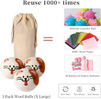 Dryer Balls Laundry Reusable, Wool Dryer Balls, Cute Dryer Balls Animals, Wool Dryer Balls Laundry Reusable, Laundry Dryer Balls, with Cute Pattern, Shorten Drying Time and Fluff