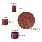 Asieg Tool Sanding Drum Kit 142Pcs 150Grit, 1/2" & 3/8" & 1/4" Diameter Drum Sanding Band with 3.17mm Shank Mandrels for Drill Dremel Rotary Tools Nails Drill