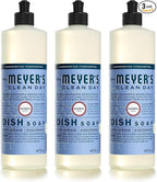MRS. MEYER'S CLEAN DAY Liquid Dish Soap, Biodegradable Formula, Bluebell, 16 fl. oz - Pack of 3
