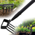 Garden Hoe Tool - Heavy Duty 2 in 1 Hula Scuffle Hoes with Cultivator Tiller for Weeding Grass,Loosening Soil,Sharp Blade,36-60” Long Handle,Push Pull Action Hoe with Scraper Rake for Gardening
