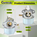 Carbhub 799869 Carburetor for 792253 498170 499059 799869 Lawn Mower Pressure Washer Rotary 14112 Oregon 50-658 Carb (498170 Carburetor)