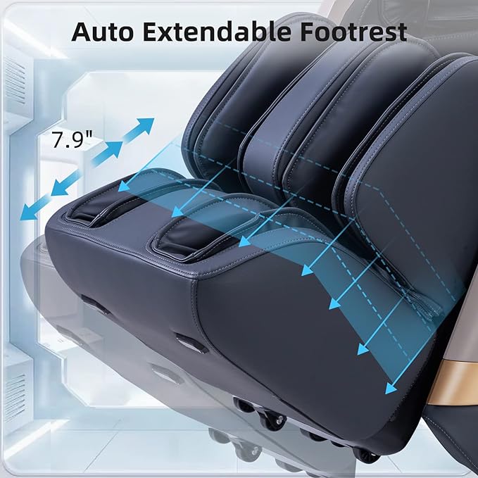 MassaMAX MT339 4D Massage Chair, Full Body Shiatsu Recliner with Auto Extendable Footrest, Zero Gravity, SL Track, Deep Yoga Stretch,15 Modes, AI Voice Control, Foot Rollers, and Heating (Magic Black)