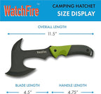 WatchFire 11.5" Coated Stainless Steel Spiked Back Camping Axe