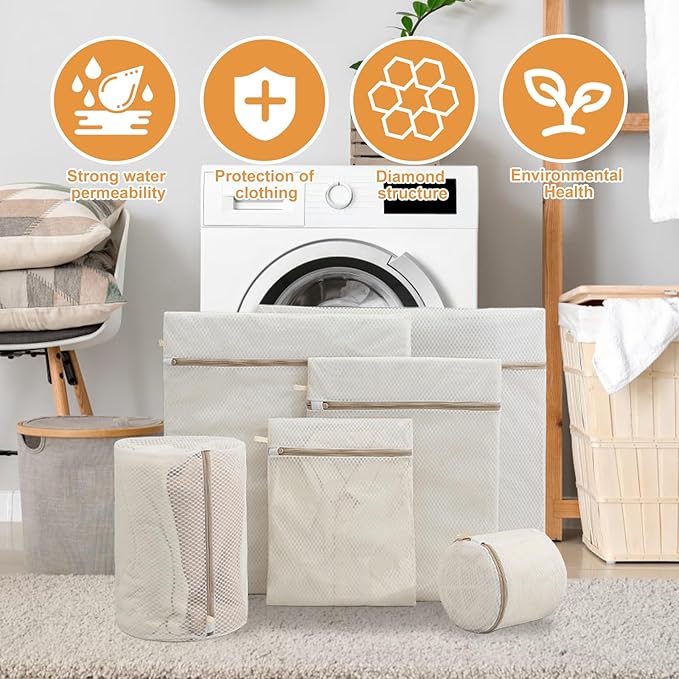 6PCS Laundry Bag For Washing Machines, Specialized For Washing Underwear And Bras, Anti Deformation Washing Bag, Laundry Filter Mesh Bag