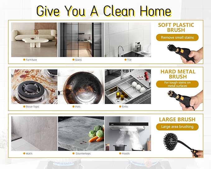 Steam Cleaner 2500W High Pressure Steamer for Cleaning, Car Steamer Handheld Steam Cleaner for Home Use, Hardwood Floor Steam Cleaner for Upholstery, Kitchen, Bathroom, Grout (Dark Blue)