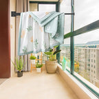 Foldable Clothes Drying Rack, 3 Fold Laundry Drying Rack Wall Mount, [No Drilling] Folding & Durable Space Saver for Laundry, Balcony, Bathroom, Patio, Dormitory, Apartment-White