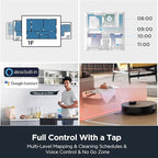 Eureka Robot Vacuum with Bagless Self Emptying Station, Robotic Vacuum Cleaner, 45-Day Capacity, 3000Pa Suction, LiDAR Navigation, NER E10s BK