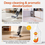 1L Orange Floor Cleaning Solution Compatible With Tineco/Bissell/Dreame And Shark, Fragrance Deodorization, Deep Cleans for Multiple Hard Floors, Suitable With Cordless Wet/Dry Vacuum