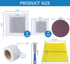 Drywall Repair Kit,Drywall Hole Patch Repair Kit to Fix Wall Surface Holes and Creak Damage with White Repair Putty 17OZ,8PCS Aluminum Repair Patchs,Scraper,Sanding Pad Fill Quick and Easy Solution