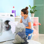 2 Pack Large Mesh Laundry Bag, 24×36 inch Heavy Duty Mesh Laundry Bags Drawstring Lockable, White Laundry Hamper Liner, for Factories, College, Travel, Dorms, Family and Apartment Dwellers