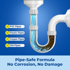Foaming Drain Cleaner, Drain Cleaner Foam, Powerful Sink Drains Cleaners Foam for Kitchen, Bathroom, Shower and Tub Drains, Clog Remover & Odor Eliminator with Active Foaming Formula