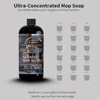 Lapew Winter Scented Mop Soap - Luxury Floor Cleaner Concentrate for Mopping Tile, Laminate, Vinyl & Hardwood | Streak-Free, Low-Foam | 36 oz