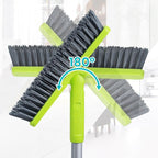 Grout Cleaner Brush with Long Handle, Floor Scrub Brush for Shower Tile, Bathroom Crevice Cleaning Brushes with Heavy Duty Stiff Bristles