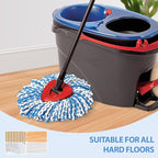 Mop Head Replacement, Microfiber, Easy to Replace, Include 3pcs Mop Replace Heads, 1 Extra Mop Replacement Base, 313