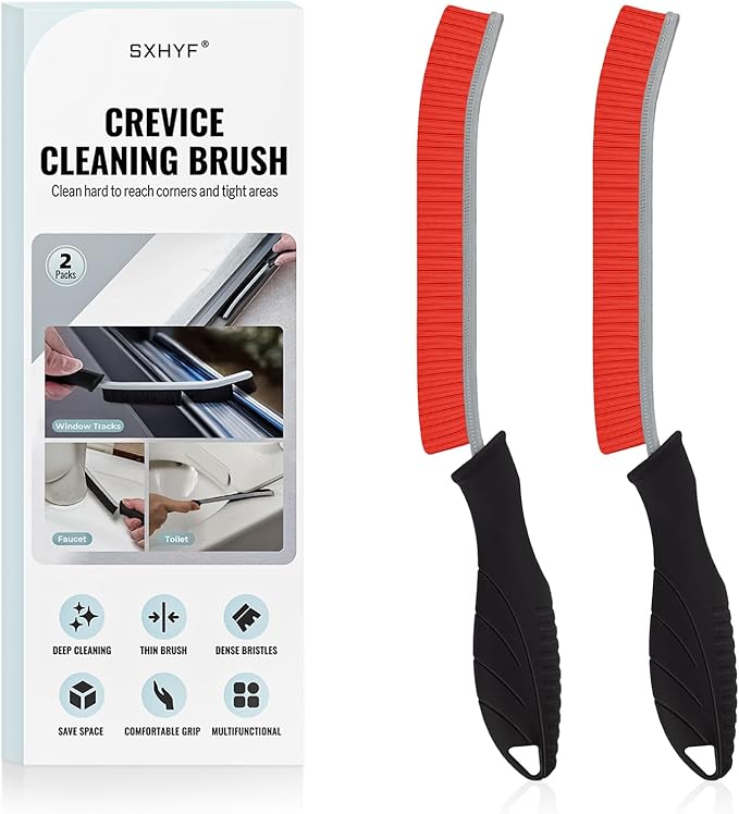 SXhyf Cleaning Brush - Hard Bristle Crevice Cleaning Brush, Multifunctional Gap Scrub Brush, Kitchen Essentials, Bathroom Cleaner Tools for Household Use, Home, Window, Toilet, Stove