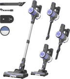 Hivroo N17 Cordless Vacuum Cleaner, Upgraded Lightweight Stick Vacuum for Home, Max 45mins Runtime, Powerful Suction, Self-Standing, Anti-Tangle, Rechargeable Vacuum for Hard Floors Carpets Pet Hair