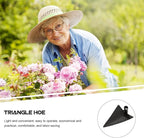 DOITOOL Japanese Garden Hoe Triangle Weeding Hoe Steel Gardening Tool 10.62X7.87X3.14 Inch Handheld for Planting and Soil Digging