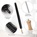 Dryer Vent Cleaner Kit, 2 Pack Dryer Lint Brush, 30 Inch Long Flexible Lint Remover, Refrigerator Coil Cleaning Brush, Home Essentials (Long-Style)