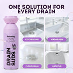 Foaming Drain Cleaner, Sink Cleaner and Deodorizer, Drain Clog Remover for Kitchen Sinks, Bathrooms, Shower Drains, Tubs, Washbasin, Clogged Pipe Opener, Lavender, 2 Pack