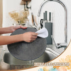 36 Count Reusable Cleaning Cloths Washable Cotton Kitchen Towels for Home(Classic Style,White)