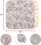 Reusable Dishcloths Kitchen Towels Cotton: 30 Packs 10X10 Washable Roll Paperless Paper Towels Absorbent Dishcloths Set Dish Tea Towel for Kitchen Drying (15Bee+15Daisy, 10×10")