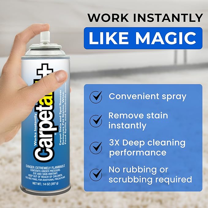 Carpet Stain Remover Spray, Carpet cleaner, Cleans Pet stains, Wine stain & spot, Upholstery Cleaner for Tough stain Oil & Dirt, Pack of 2