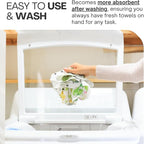 Reusable Paper Towels (12"x10”) - Soft Absorbent 100% Cloth Paper Towels- Washable Paper Towels Rolls w/Cardboard Roll - Napkins Washable - Dish Cloths (Cactus, 12x10inch)