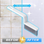 V-Shaped Grout Cleaner Brush, 3 Pcs Hard Grout Cleaning Brushes for Tile Floors, Handheld Grout Brush Set with 3 Hooks for Shower, Bathroom, Kitchen, Home Use