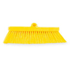 SPARTA 41278EC04 Flo-Thru Plastic Wall Scrub Brush, Equipment Brush With Soft Nylex Bristles For Industrial Kitchens, Hospitals, Commercial Cleaning, 4 Inches, Yellow
