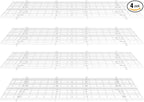 FLEXIMOUNTS 4-Pack 24-inch-by-72-inch Wall Shelf Garage Storage Rack Wall Mounted Floating Shelves 2x6 ft,White
