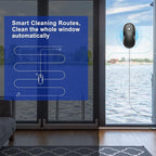Tosima W3 Window Cleaning Robot - Dual Direction Auto-Spray Smart Window Cleaner with Triple Safety System, Smart Navigation, Remote Control, for All Smooth Surfaces, with 12 Rags, Black