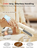 Travel Steamer Iron Portable, Rylena 180° Rotatable Handheld Press Iron for Clothes, Curtains, 2025 LeakProof & Anti-Drip Tech, Fast De-Wrinkle, Crisp Crease, XL Tank, Easy Grip, Apt, Cruise,Dorm