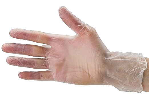 CARE PLUS Vinyl Gloves Clear Extra Large Size 1000 Count | Heavy Duty, Non-Sterile, Powder-Free, Latex-Free Rubber | Food Prep, Kitchen & Cleaning Gloves, Ideal for Professional Use