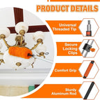 26FT High Reach Duster Cleaning Kit with Extension Pole, High Ceiling Fan Cleaner Duster Tool for Fan Blades, Window Washing Kit with Microfiber Feather Duster & Window Squeegee