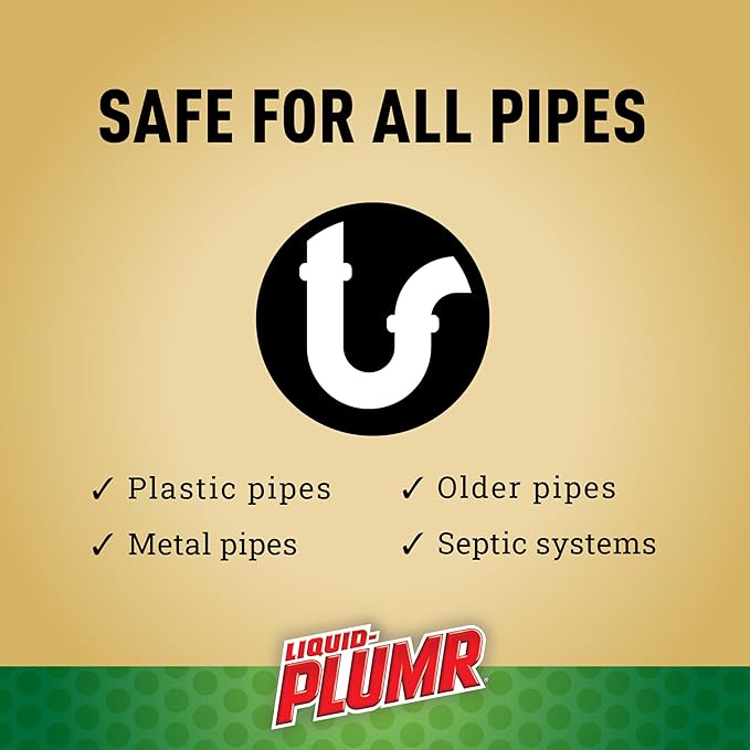 Liquid-Plumr Pro-Strength Hair Eliminator Gel Clog Remover, Hair Clog Remover and Drain Opener, Safe for All Septic Systems and Pipes, 16 fl. oz. Bottle