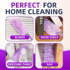 Duster Refills 20-Pack with 2 Handles ， Fits All Swiffer Handles ，4X Efficient for 360° Cleaning on Blinds, Ceiling Fans & Furniture