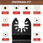 159 PCS Oscillating Saw Blades with Sandpaper, Universal Titanium Multitool Blades for Wood/Plastics/Metal, Quick Release Multi Tool Kits Compatible with Dewalt, Ridgid, Ryobi, Rockwell