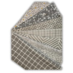 Paperless Towels, 12-12" X 10" Washable Paper Towels, Reusable Paper Towels, 100% Cotton (Grey Variety)