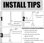 Clothes Drying Rack for RV Foldable Portable Suction Cup Laundry Drying Rack 95in*57in Expandable Clothing Dryer Wall Mounted Retractable Indoor Outdoor Use No Assembly 180° Free Rotation for Laundry