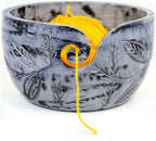 Exquisite Premium Yarn Ball Storage Bowls | Hand Painted Lovely Decor Yet Functional Yarn Dispenser (Small (6 x 3 x 6 Inches), Ash Grey)