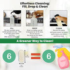 Multi-Surface Cleaner Refill Tablets – 6 Count | Eucalyptus Scent | Eco-Friendly, Biodegradable, Plastic-Free Cleaning Refills for Spray Bottles – All-Purpose Household Use (Eucalyptus)
