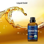 Organic Cedarwood Essential Oil 30 ml - Pure, Natural Oils for Aromatherapy, Diffusers, DIY, Candle and Soap Making Scent - Nexon Botanics