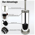 Brushed Nickel Toilet Bowl Brush with Holder, Durable Bathroom Cleaning Tool, Modern Design for Easy Toilet Maintenance, Bathroom Cleaner Brush for Efficient Cleaning and Hygiene