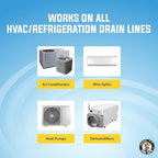 AC Drain Line Cleaner | Prevent Buildup and Overflow | 8oz - Up to 3 Months of Protection | Fast Acting & Long Lasting Bio-Enzymatic Formula
