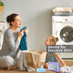 Laundry Detergent Sheets | Ultra-Portable | Travel Size | 32 Loads, 5-Second Dissolve | TSA-Approved & Eco-Friendly | 2X Stain Removal Tech | HE-Safe Detergent Sheets, Fresh Botanical Scent